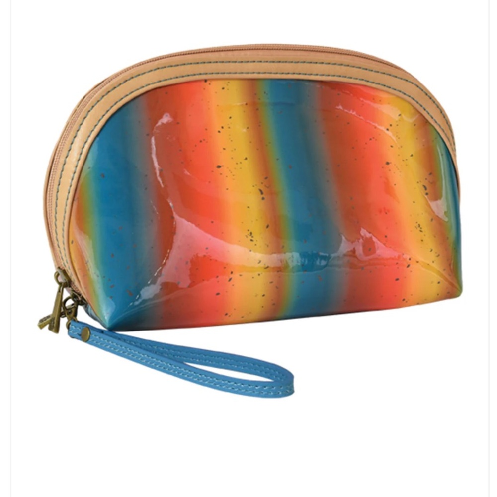 NWT Catchfly Dome Multi Colored Make Up Bag Storage Case Cosmetic Bag